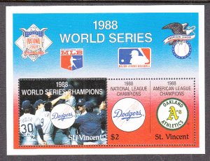 St Vincent 1183 Baseball Souvenir Sheet MNH VF