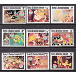 Turks and Caicos 442-450 Disney's MNH VF