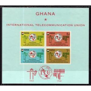 Ghana 207a ITU Souvenir Sheet MNH VF