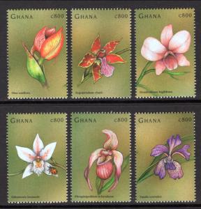 Ghana 2041a-2041f Orchids Singles MNH VF