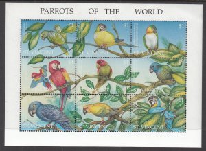 St Vincent 2153 Parrots Souvenir Sheet MNH VF