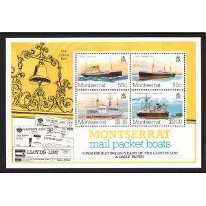 Montserrat 542a Ships Souvenir Sheet MNH VF
