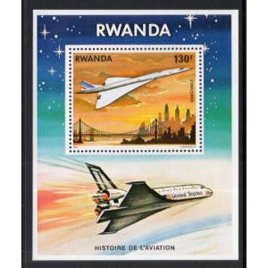 Rwanda 893 Airplane Souvenir Sheet MNH VF