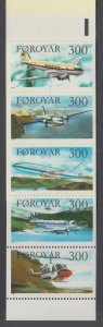 Faroe Islands 138A Airplanes Booklet MNH VF