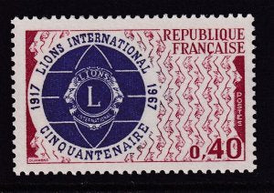 France 1198 Lion's Club MNH VF