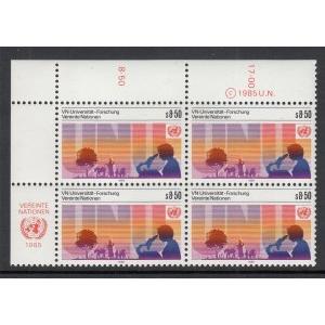 UN Vienna 49 Inscription Plate Block MNH VF