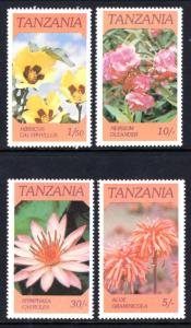 Tanzania 315-318 Flowers MNH VF