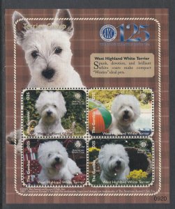 Gambia 3200 Dogs Souvenir Sheet MNH VF