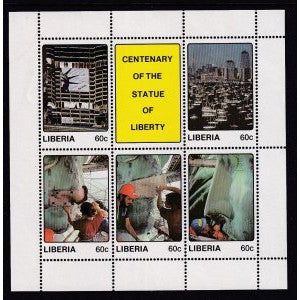 Liberia 1068 Statue of Liberty Souvenir Sheet MNH VF