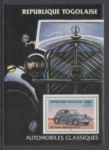 Togo 1257 Car Souvenir Sheet MNH VF