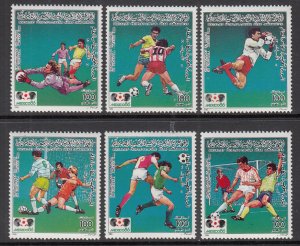 Libya 1277-1282 Soccer MNH VF