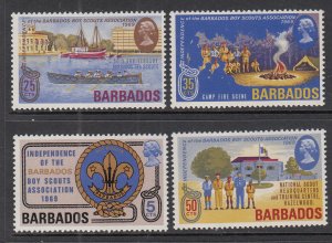 Barbados 323-326 Boy Scouts MNH VF