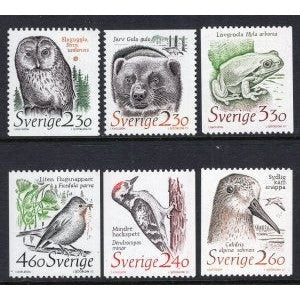 Sweden 1723-1728 Animals MNH VF