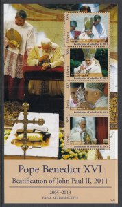 Liberia 2858 Pope Benedict Souvenir Sheet MNH VF