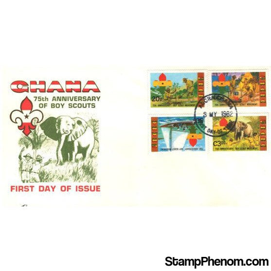 75th Anniverary of Boy Scouts, Ghana, 1982 First Day Cover