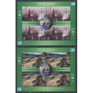 UN Vienna 434-435 Climate Change Souvenir Sheet MNH VF