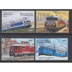 Central African Republic 1301-1304 Trains MNH VF