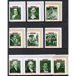 Fujeira MI 485B-494B Famous Americans Imperfs MNH VF