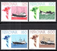 Faroe Islands 24-27 Ships MNH VF