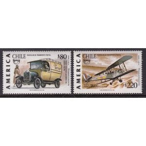 Chile 1124-1125 Transportation MNH VF