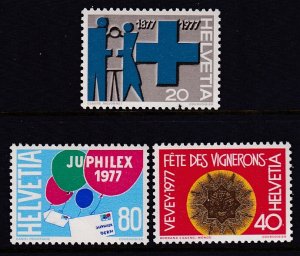 Switzerland 624-626 MNH VF