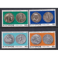 Cyprus 479-482 Coins on Stamps MNH VF