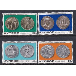 Cyprus 479-482 Coins on Stamps MNH VF