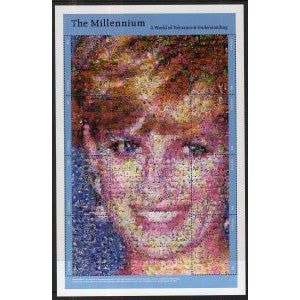 Guyana 3480 Princess Diana Mosaic Souvenir Sheet MNH VF