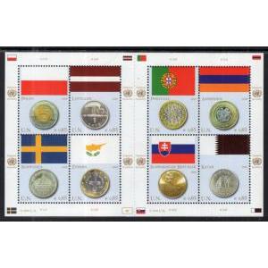 UN Vienna 421 Flags Souvenir Sheet MNH VF