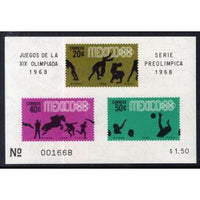 Mexico 992a Summer Olympics Souvenir Sheet MNH VF