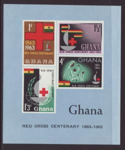 Ghana 142a Red Cross Souvenir Sheet MNH VF