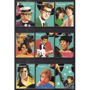 Tanzania 14141a-1414i Rock and Roll Singles MNH VF