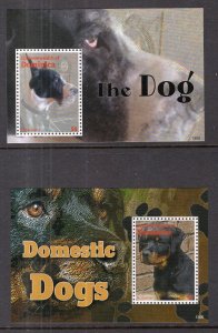 Dominica 2787-2788 Dogs Souvenir Sheets MNH VF