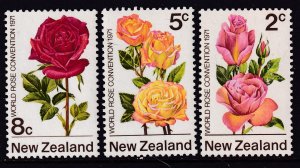 New Zealand 484-486 Roses MNH VF