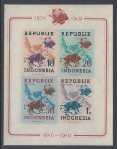 Indonesia 65c UPU Souvenir Sheet MNH VF