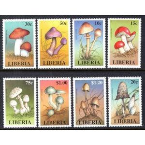 Liberia 1322-1329 Mushrooms MNH VF