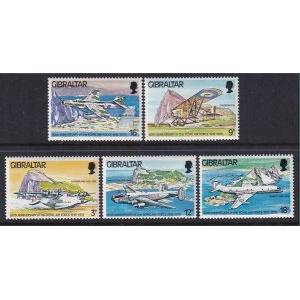 Gibraltar 369-373 Airplanes MNH VF