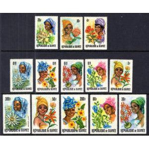 Guinea 422-432,C86-C87 Flowers Costumes MNH VF