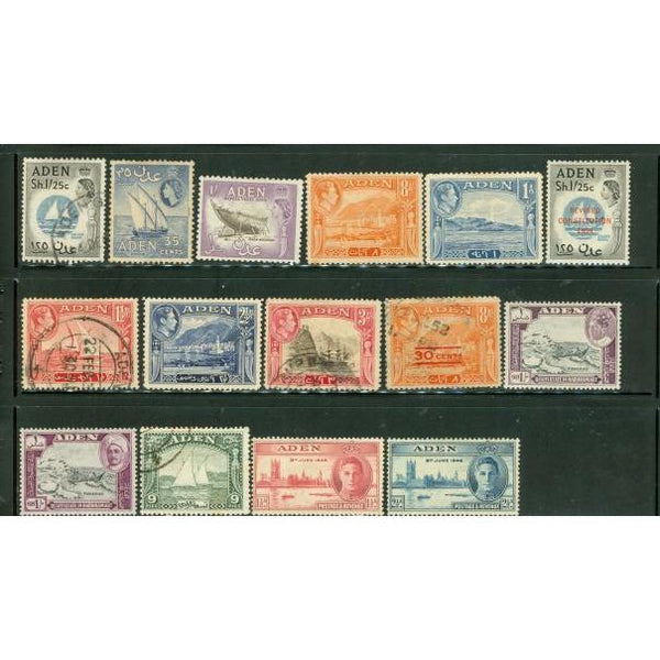 Aden Lot , 15 stamps - Aden Lot , 15 stamps