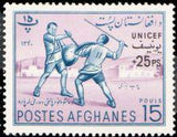 Afghanistan 1961 Children's Sports Games - UNICEF overprints-Stamps-Afghanistan-StampPhenom