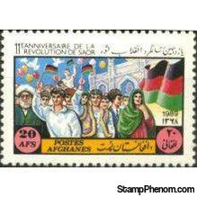 Afghanistan 1989 Sawr Revolution - 11th Anniversary-Stamps-Afghanistan-StampPhenom