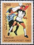 Afghanistan 1997 Football World Cup - France 88-Stamps-Afghanistan-StampPhenom