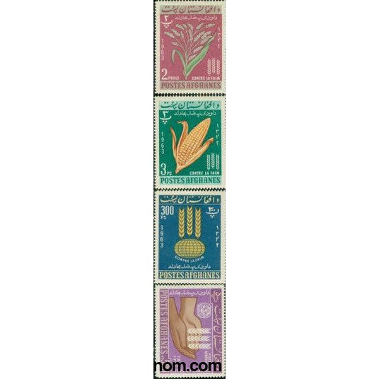 Afghanistan Freedom From Hunger , 4 stamps