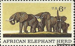 United States of America 1970 African Elephant (Loxodonta africana)