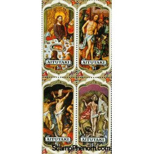 Aitutaki Christ Lot 2 , 4 stamps