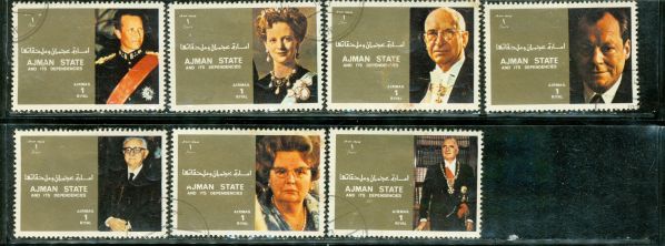 Ajman Famous People , 7 stamps - Ajman Famous People , 7 stamps