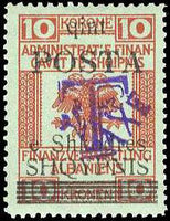 Albania 1919 Postage Dues - Blue "Taxe" overprints-Stamps-Albania-StampPhenom