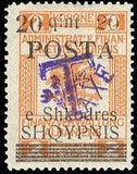 Albania 1919 Postage Dues - Blue "Taxe" overprints-Stamps-Albania-StampPhenom