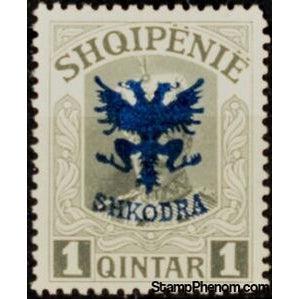 Albania 1920 Unissued portrait of Prince zu Wied, overprinted in blue, 1q-Stamps-Albania-StampPhenom