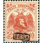 Albania 1922 Rectangle with BESA overprinted in black, 10q-Stamps-Albania-StampPhenom